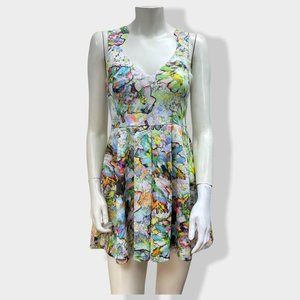 AKIRA Chicago Watercolor Mini Dress